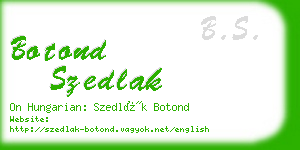 botond szedlak business card